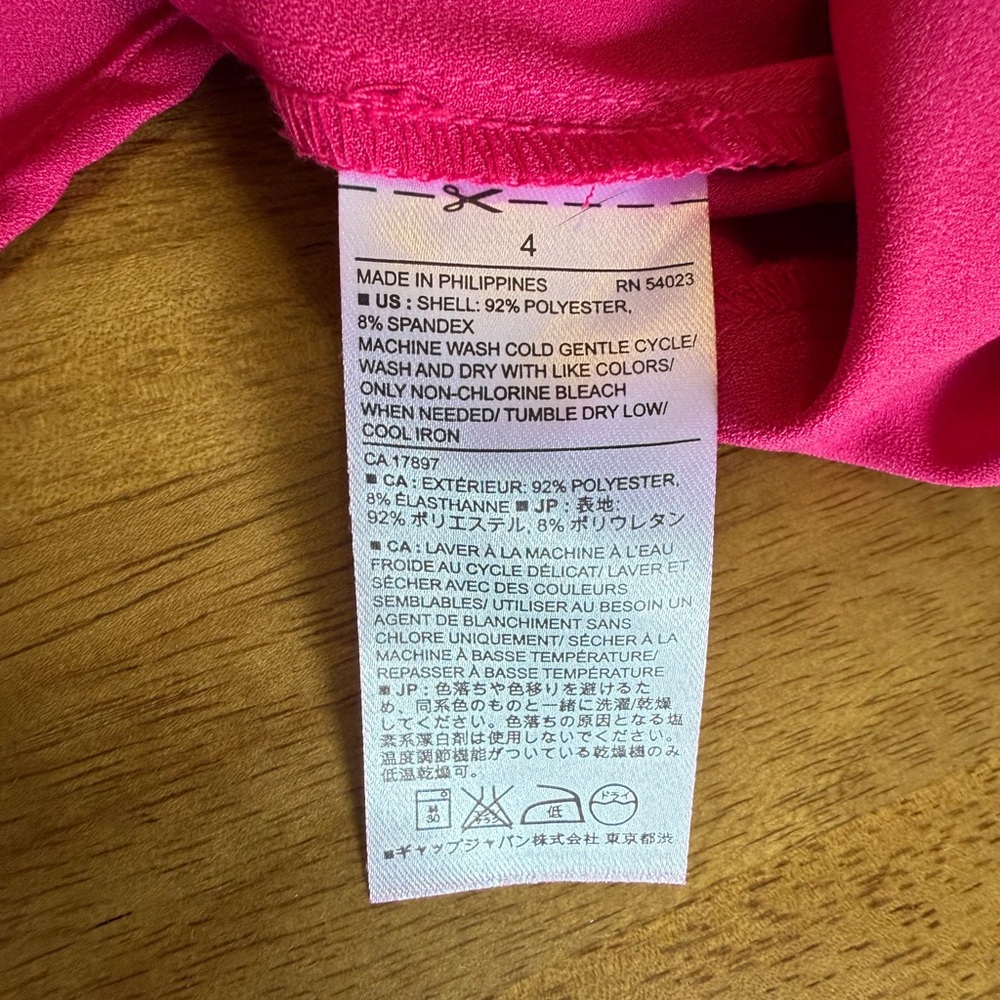 Banana Republic Elegant Pink Sleeveless Dress with pockets size 4 EUC - Picture 8 of 9